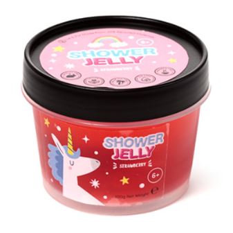 Gel de ducha Unicorn Magic Gelatina de Baño con fragancias de Fresa, Naranja, Algodón de Azúcar y Frutas Variadas